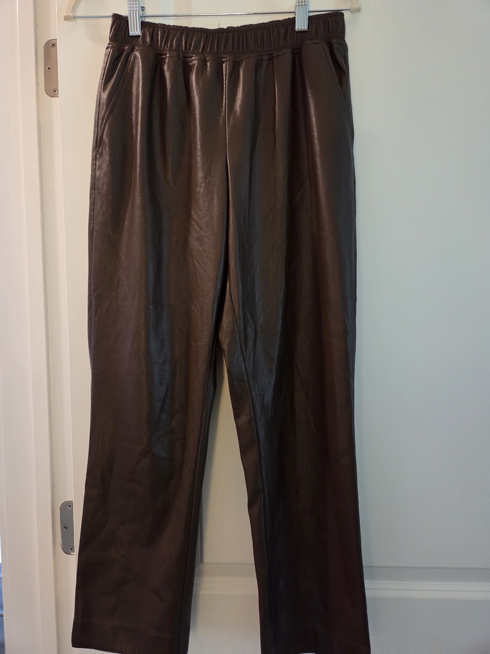 The Reset R Label Faux Leather Pants Brown Size Small